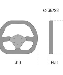 SPARCO ohjauspyörä, P310 (310x260/-mm), Mokka-2