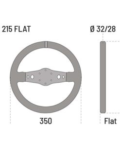 SPARCO ohjauspyörä, R215 Flat (350/-mm), Mokka-2