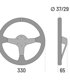 SPARCO ohjauspyörä, Champion (330/65mm), Nahka-2