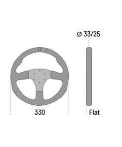 SPARCO ohjauspyörä, R330 (330/-mm), Mokka-2