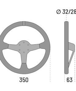 SPARCO ohjauspyörä, R345 (350/63mm), Nahka-2