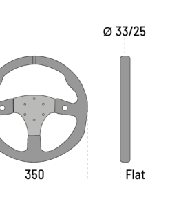SPARCO ohjauspyörä, R350 (350/-mm), Mokka-2