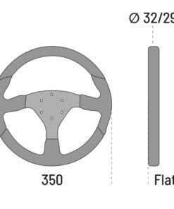 SPARCO ohjauspyörä, L505 (350/-mm), Nahka/Alcantara-2
