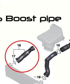 FTP välijäähdyttimen putki, BMW 135i / 335i (N55 E8x E9x)-3