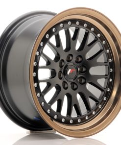 JR Wheels JR10 16x8 ET20 4x100/108 Matt Black w/Bronze Lip