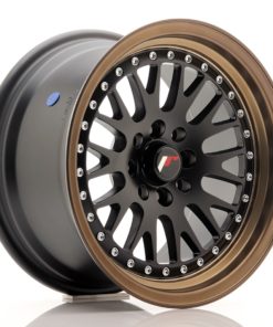 JR Wheels JR10 15x8 ET20 4x100/108 Matt Black w/Bronze Lip
