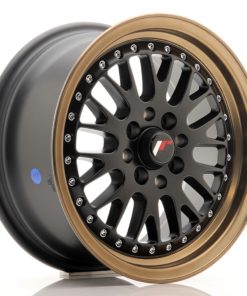 JR Wheels JR10 15x7 ET30 4x100/108 Matt Black w/Bronze Lip