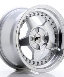 JR Wheels JR6 15x8 ET25 4H (Custom PCD) Silver Machined Face