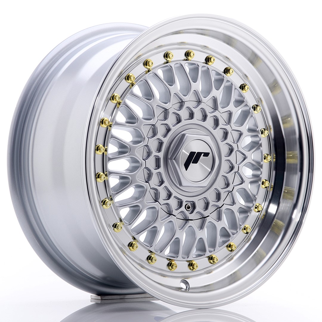 JR Wheels JR9 15x7 ET20 (Custom PCD) Silver w/Machined Lip