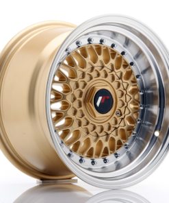 JR Wheels JR9 15x9 ET10 4x100/108 Gold w/Machined Lip