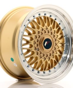 JR Wheels JR9 16x8 ET25 (Custom PCD) Gold w/Machined Lip