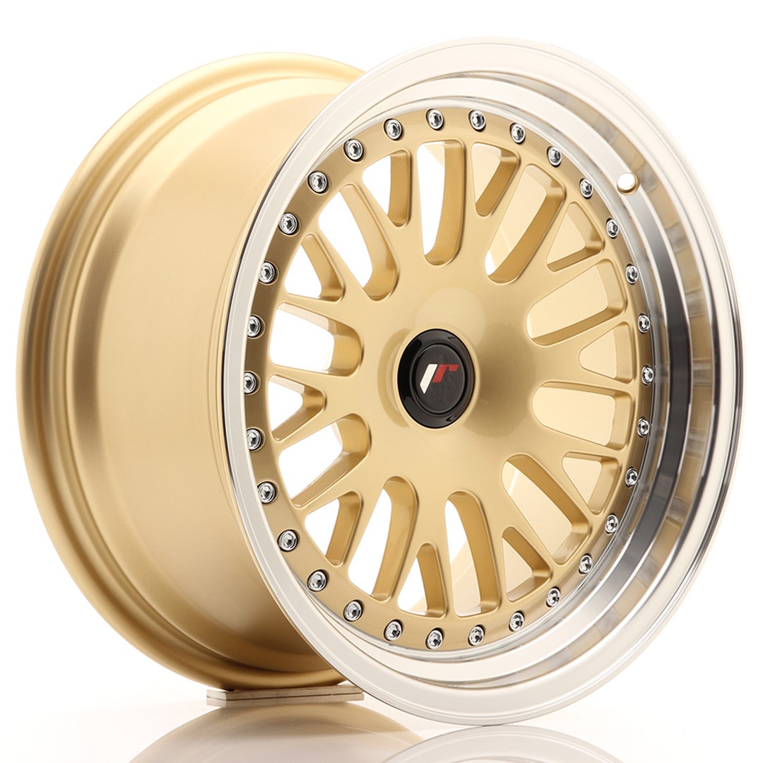 JR Wheels JR10 16x8 ET20 (Custom PCD) Gold w/Machined Lip