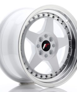 JR Wheels JR6 16x8 ET25 4x100/108 White w/Machined Lip