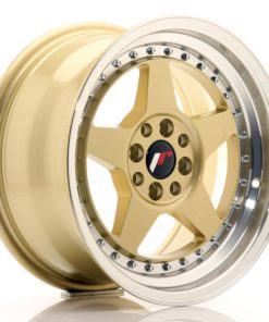 JR Wheels JR6 16x8 ET30 4x100/114 Gold w/Machined Lip
