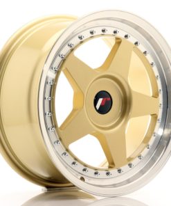 JR Wheels JR6 17x8 ET35 (Custom PCD) Gold w/Machined Lip