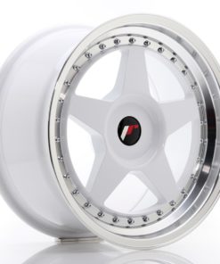 JR Wheels JR6 17x9 ET20-35 (Custom PCD) White w/Machined Lip