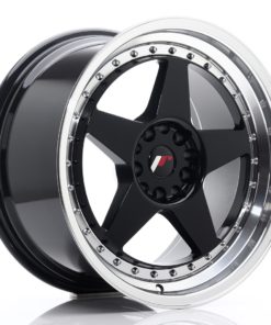 JR Wheels JR6 18x9,5 ET22 5x114,3/120 Glossy Black w/Machined Lip