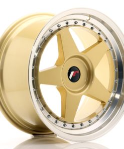 JR Wheels JR6 18x9,5 ET20-40 (Custom PCD) Gold w/Machined Lip