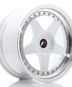 JR Wheels JR6 18x9,5 ET20-40 (Custom PCD) White w/Machined Lip
