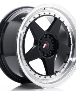 JR Wheels JR6 18x8,5 ET22 5x114,3/120 Glossy Black w/Machined Lip