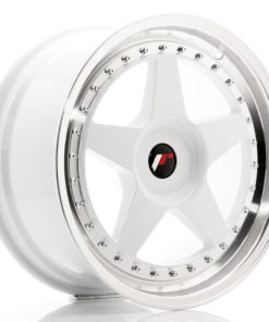 JR Wheels JR6 18x8,5 ET20-40 (Custom PCD) White w/Machined Lip