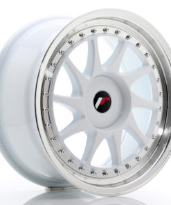 JR Wheels JR26 17x8 ET20-35 (Custom PCD) White w/Machined Lip