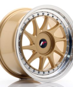JR Wheels JR26 17x9 ET20-35 (Custom PCD) Gold w/Machined Lip