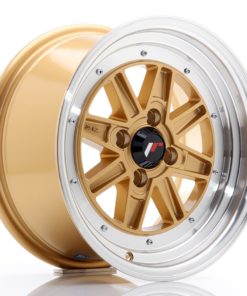JR Wheels JR31 15x7.5 ET20 4x100 Gold w/Machined Lip