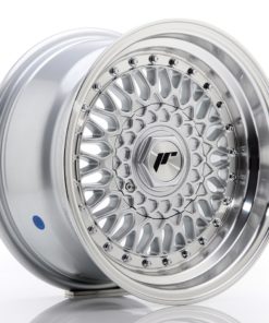 JR Wheels JR9 15x8 ET20 4x100/108 Silver w/Machined Lip+Silver Rivets