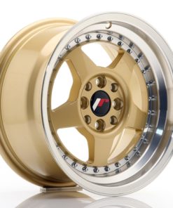 JR Wheels JR6 15x8 ET25 4x100/108 Gold w/Machined Lip