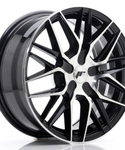 JR Wheels JR28 17x8 ET25-40 (Custom PCD) Gloss Black Machined Face