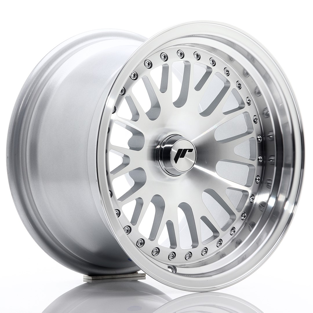 JR Wheels JR10 15x9 ET0-20 (Custom PCD) Silver Machined Face