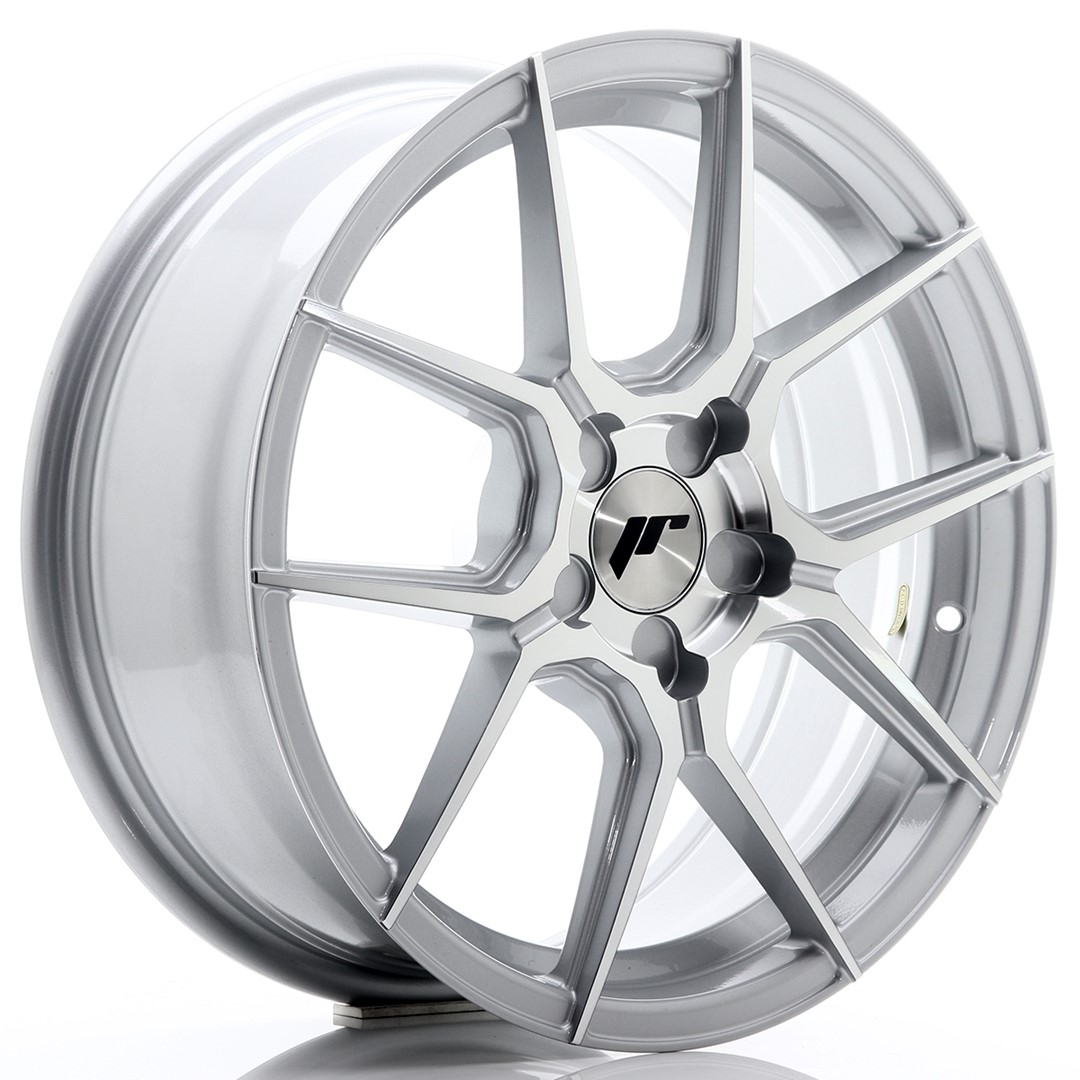 JR Wheels JR30 17x7 ET20-40 5H (Custom PCD) Silver Machined Face
