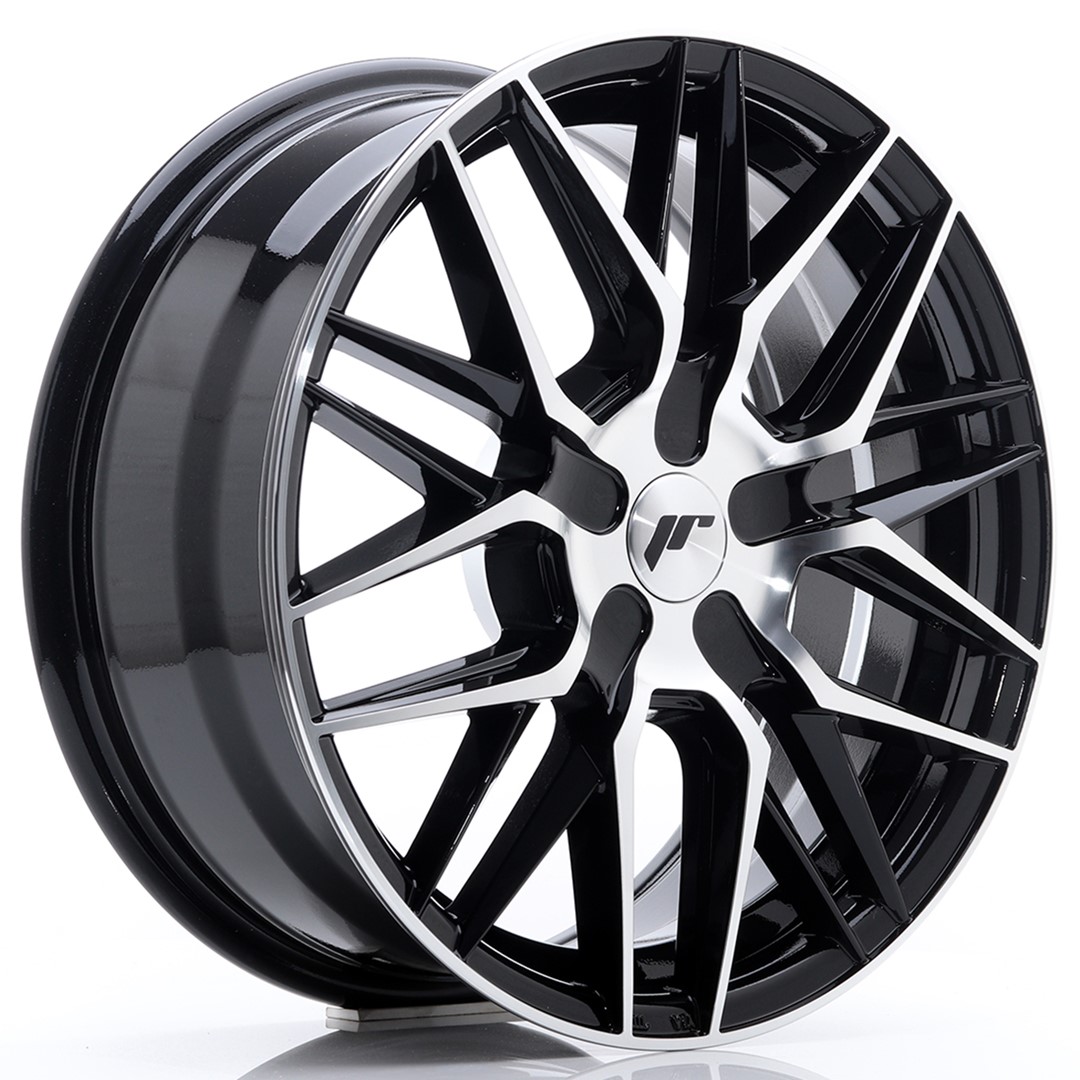 JR Wheels JR28 17x7 ET20-45 (Custom PCD) Gloss Black Machined Face