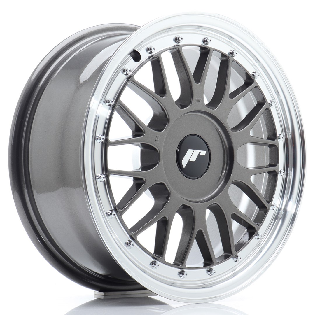JR Wheels JR23 16x7 ET20-45 (Custom PCD) Hyper Gray w/Machined Lip