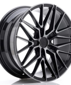 JR Wheels JR38 18x8 ET35-45 5H (Custom PCD) Black Brushed w/Tinted Face