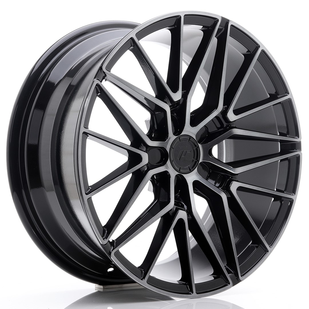 JR Wheels JR38 18x8 ET35-45 5H (Custom PCD) Black Brushed w/Tinted Face