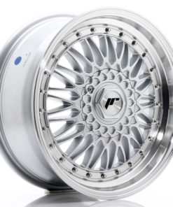 JR Wheels JR9 17x7,5 ET20-35 (Custom PCD) Silver w/Machined Lip+Silver Rivets