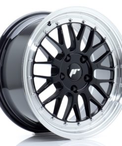 JR Wheels JR23 17x8 ET35 5x120 Gloss Black w/Machined Lip