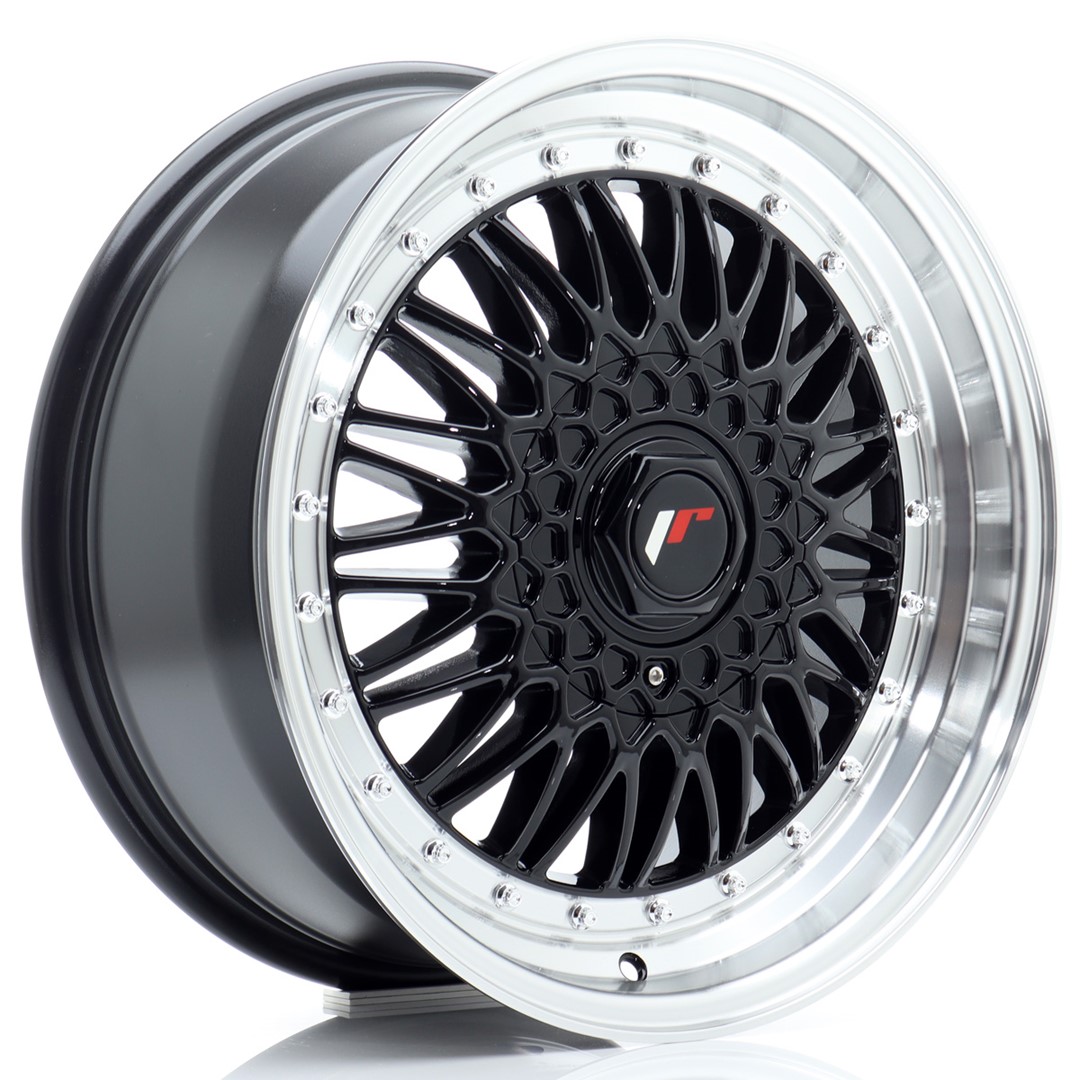 JR Wheels JR9 17x7,5 ET20-35 (Custom PCD) Gloss Black w/ Machined Lip