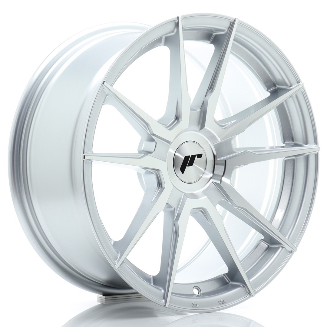 JR Wheels JR21 17x8 ET20-35 (Custom PCD) Silver Machined Face