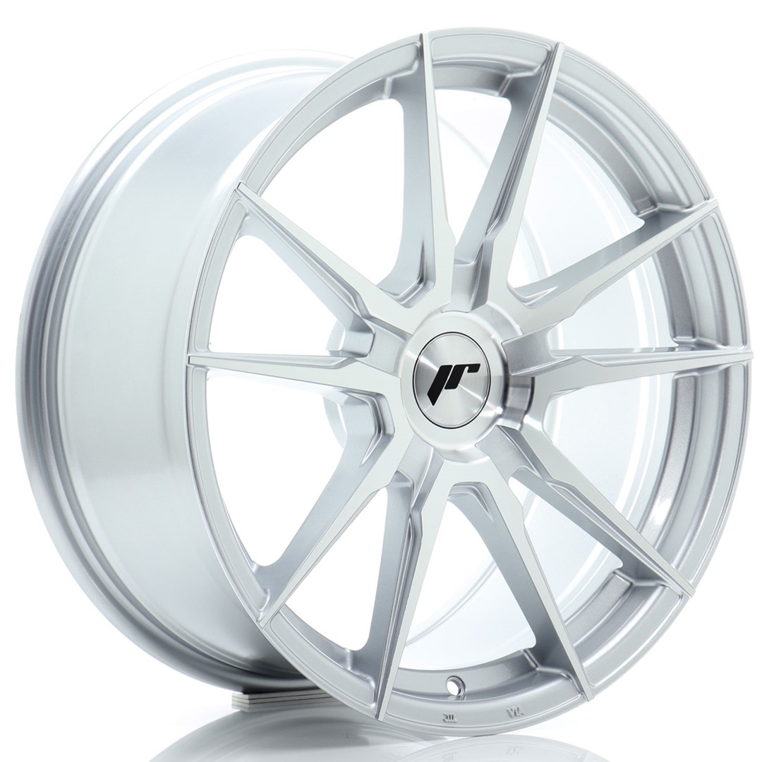 JR Wheels JR21 18x8 ET20-40 (Custom PCD) Silver Machined Face