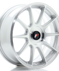 JR Wheels JR11 17x7 ET20-38 (Custom PCD) Silver Machined