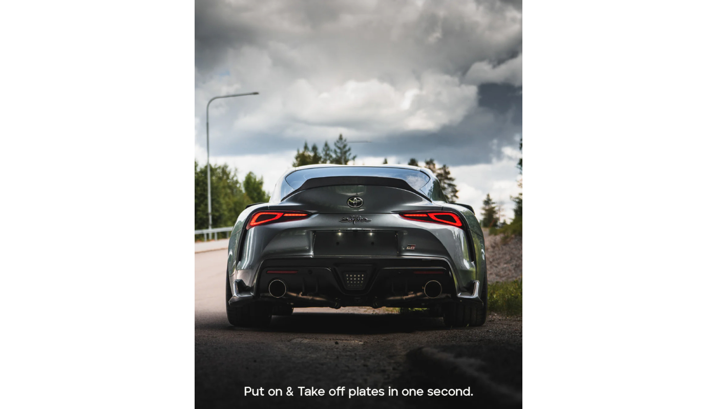 Toyota Supra license plate holder