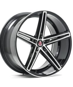 AXE EX14 vanne, 18x9 / 5x112 ET42 BLACK & POLISHED