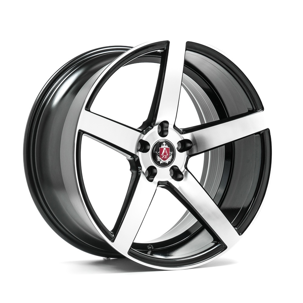 AXE EX18 vanne, 19x8.5 / 5x115 ET40 BLACK & POLISHED