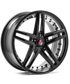AXE EX20 vanne, 19x8.5 / 5x115 ET40 GLOSS BLACK & POLISHED BARREL