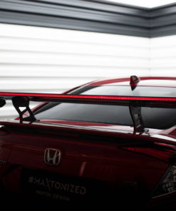 Hiilikuituspoileri (w/ internal brackets) + LED Honda Civic SI Mk10, Maxton-4