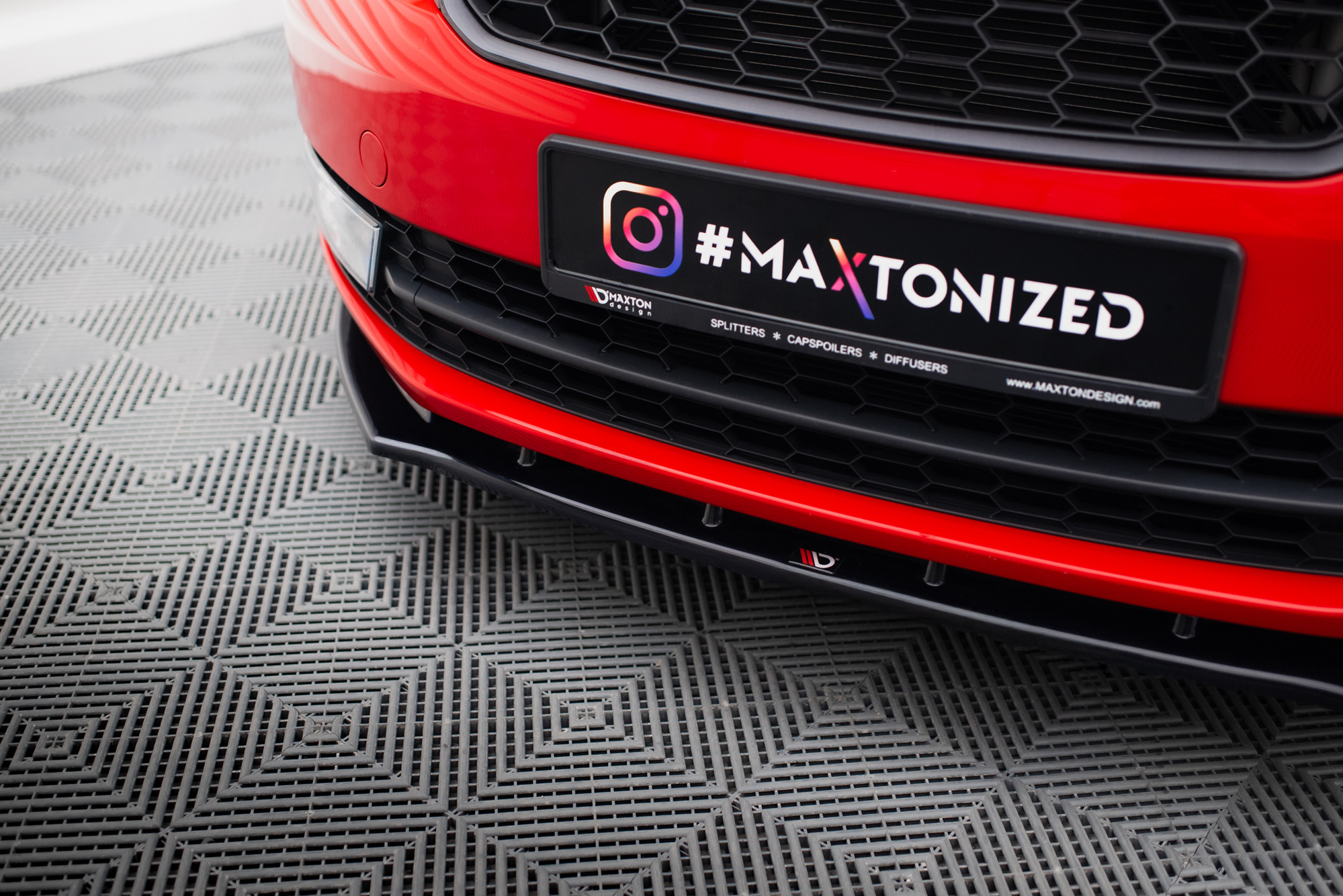 Etusplitteri (V2) Skoda Rapid, Maxton-3