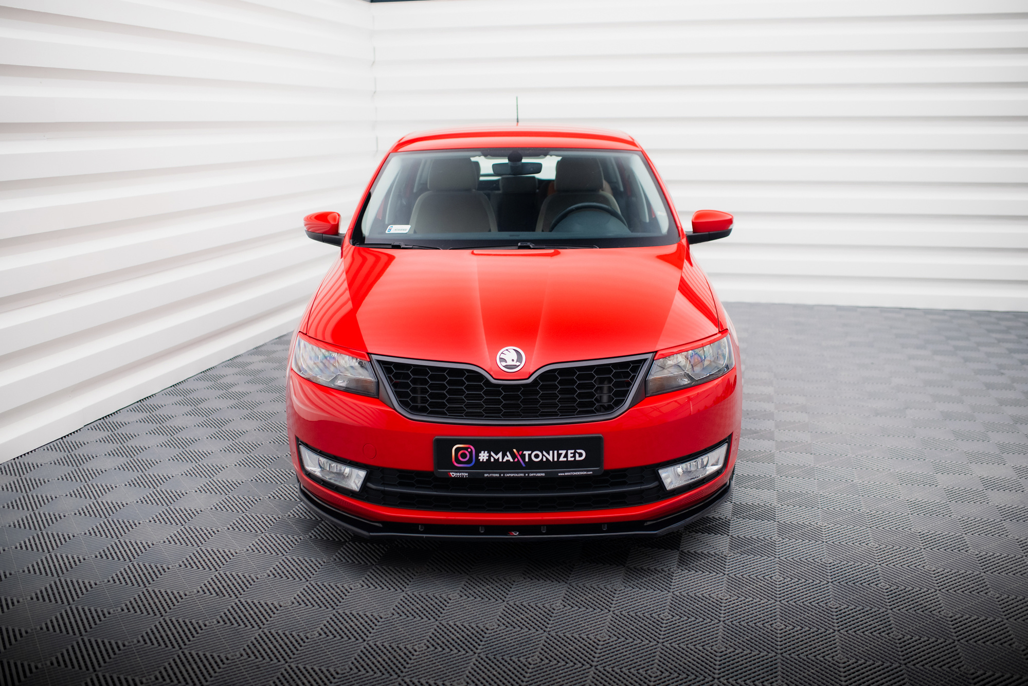 Etusplitteri (V2) Skoda Rapid, Maxton-2